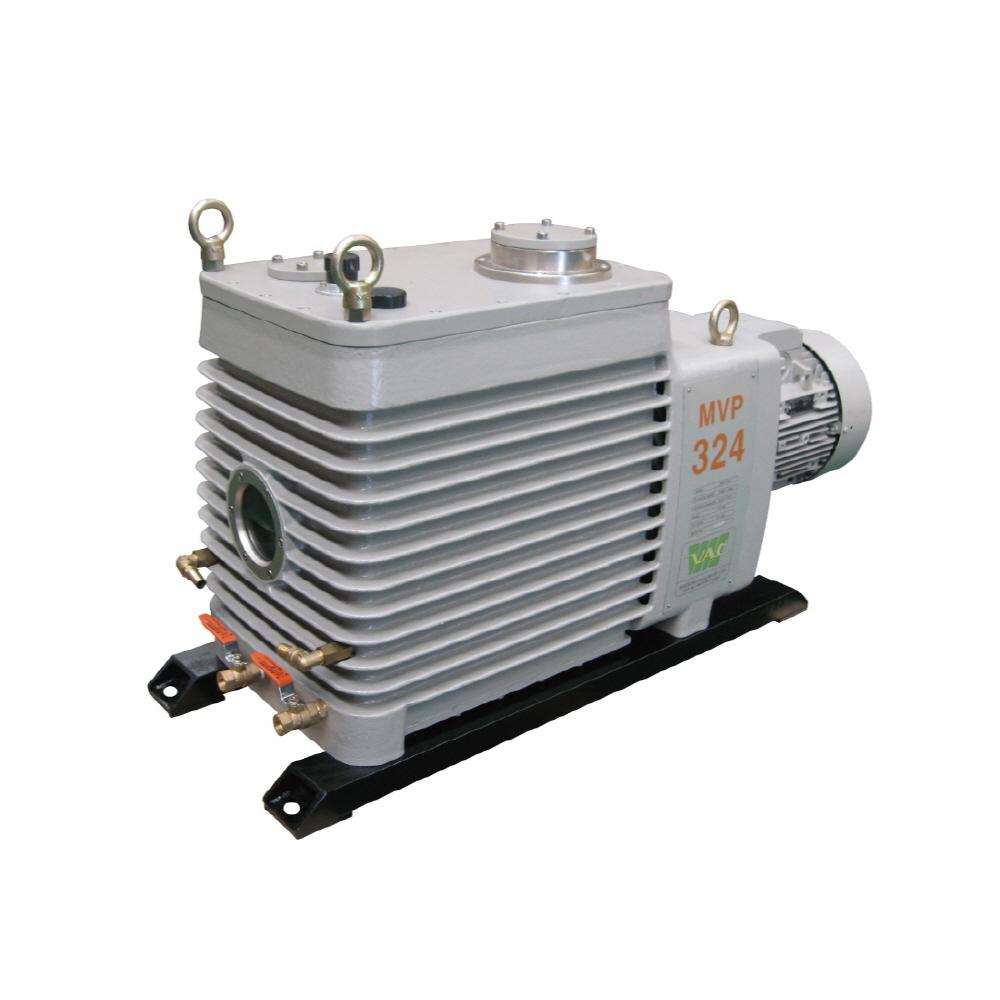 Double stage rotary vane vacuum pump