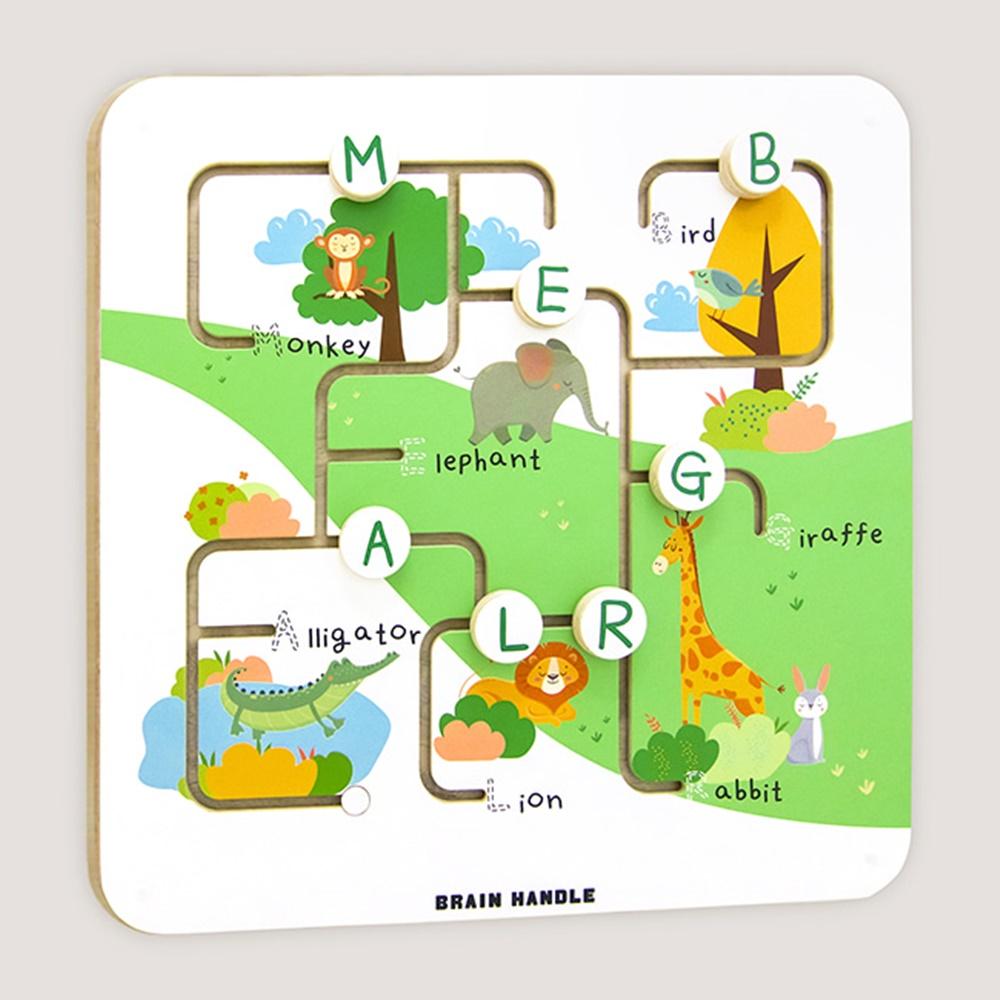 sliding education alphabet animal