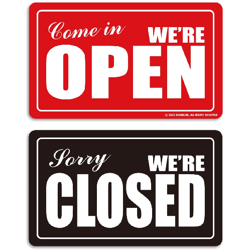 Open Closed Sign | open closed Sign, Signboard, double sided, waterproof, store