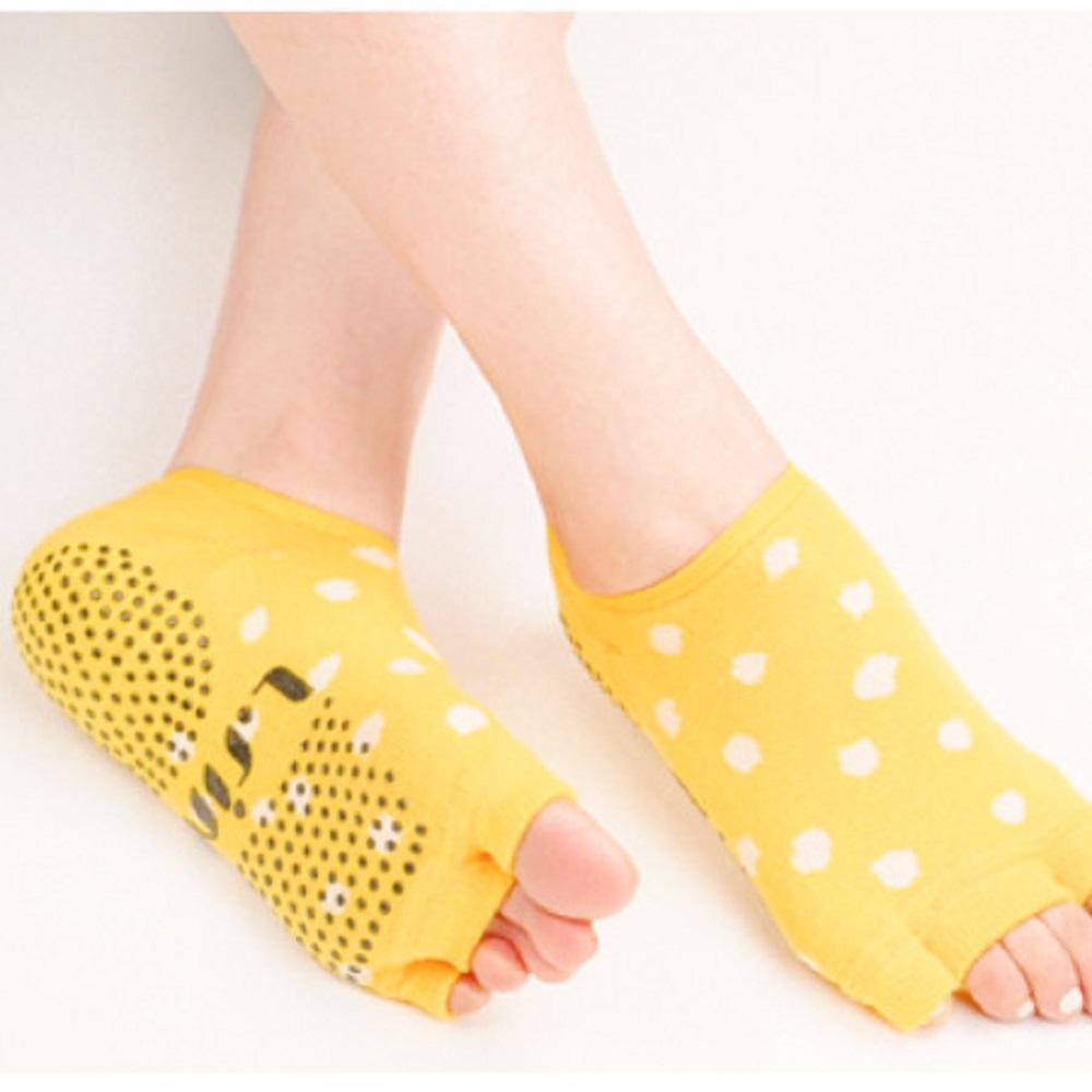 Pilates&Yoga Socks, Open Toe Dot