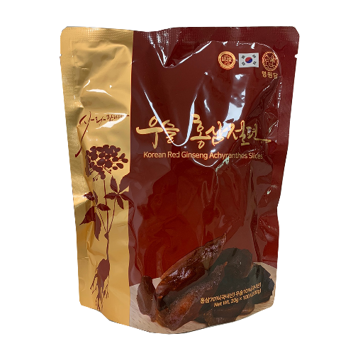 Korean Red Ginseng Achyranthes Slices | healthy snack, k-food, ginseng snack, healthy food ,Korean red ginseng, red ginseng, ginseng powder, ginseng extract, ginseng slices saponin, gensenoside, collagen jelly stick, pomogranate jelly stick, inner beauty deer antler extract, energy ball, Fermented protein shake, oatmeal shake, one meal substitue gift, family members, healthy snacks, women's gift healthy food, healthy snack, k-food